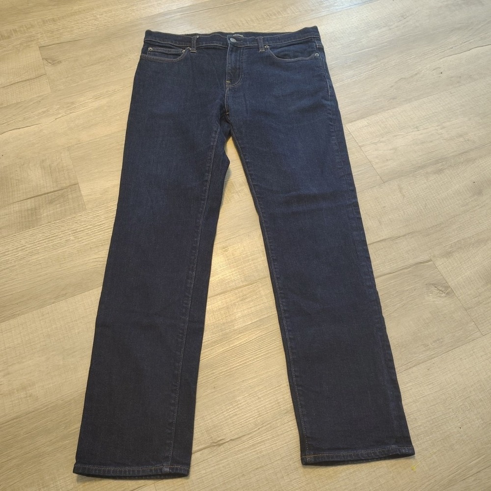 J.CREW Kurabo Jeans Japanese Size 34x32 Blue 484 Dark Wash Slim Straight Jeans